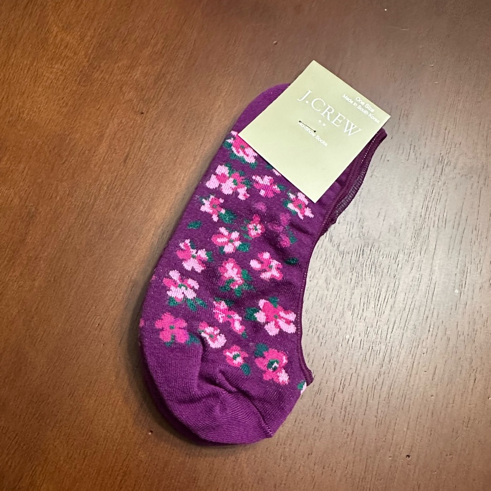 J.Crew Floral No Show Socks OS - Picture 2 of 4